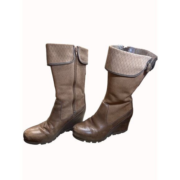 Merrell women’s brown mid calf boots shoes size 8 SKU 5422 - Picture 2 of 10